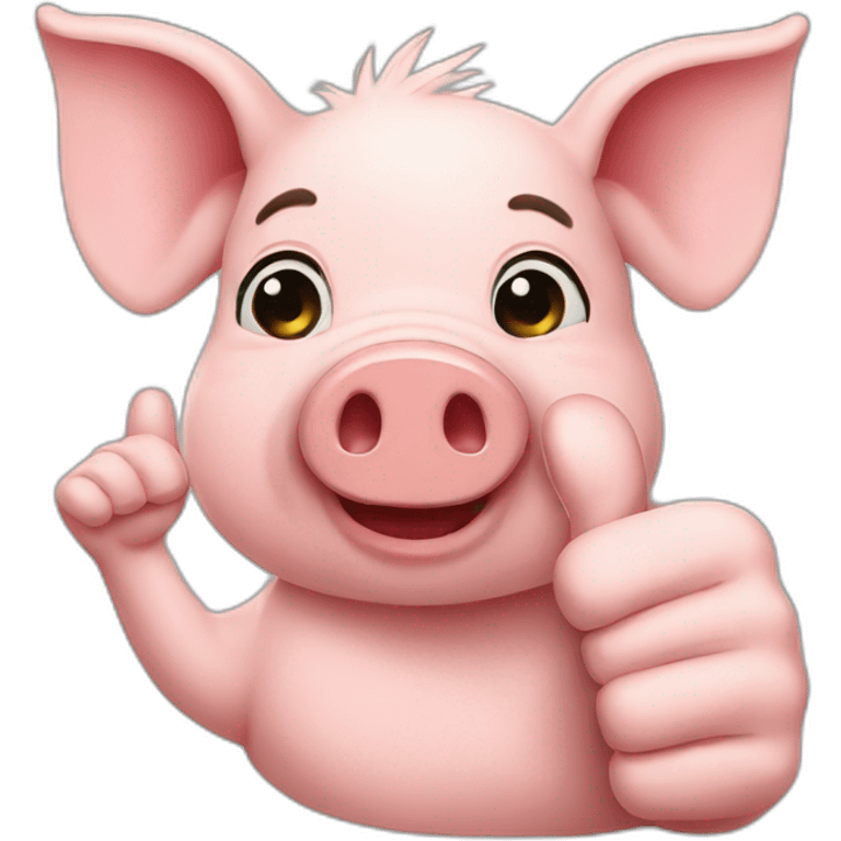 pig thumbs up emoji