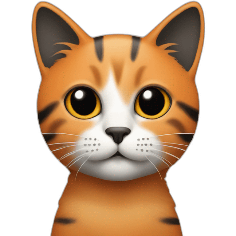 Cat colour orange wirh lines blacks emoji