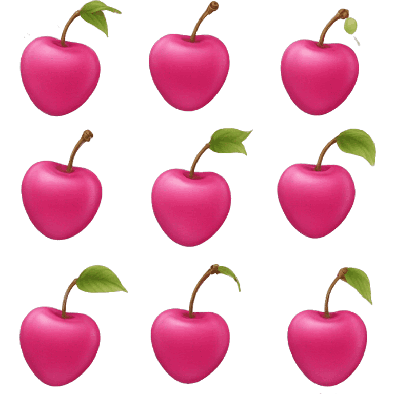 a pink cherry emoji