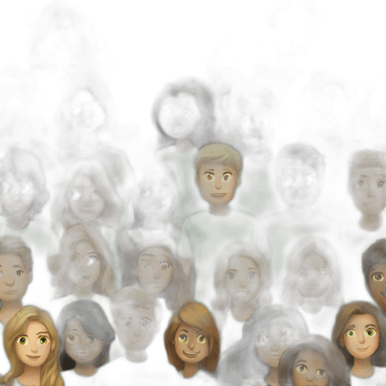 a group of teens with green shirts emoji