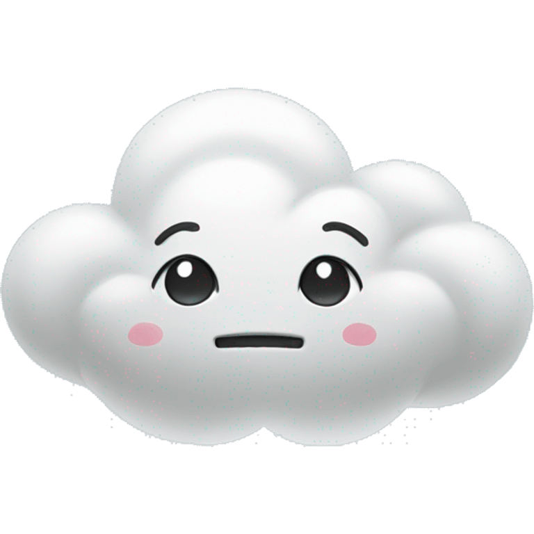 Cloud with a happy face  emoji