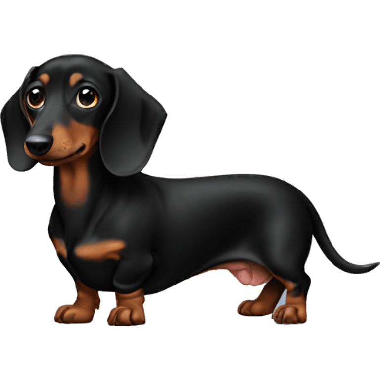 Dachshund black emoji