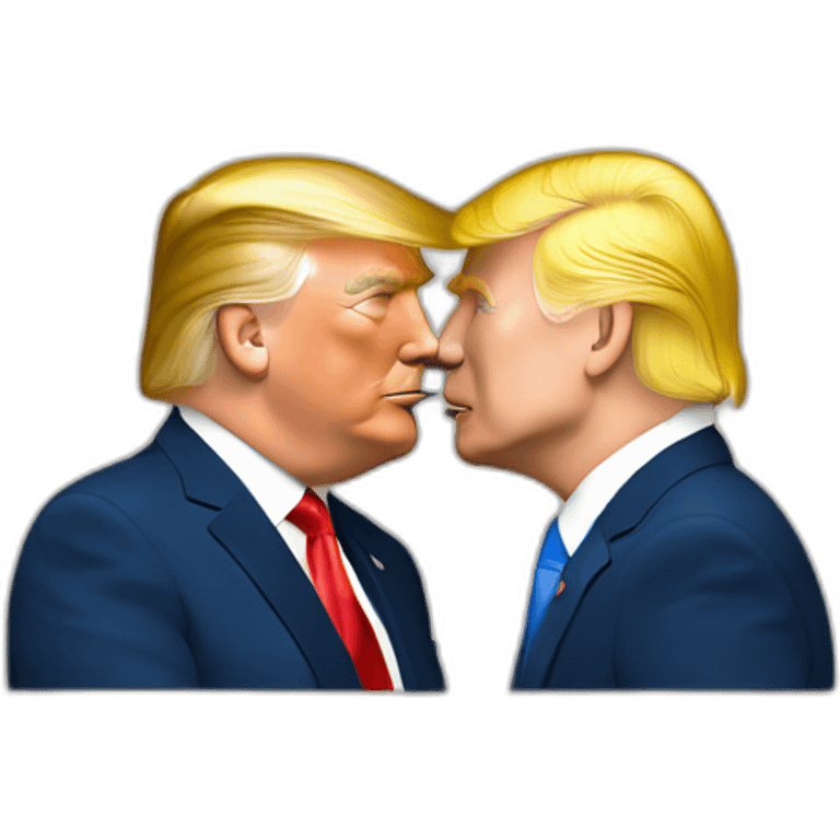 trump-and-putin-kissing,-lgbtq+ friendly, positivity, inclusiveness emoji