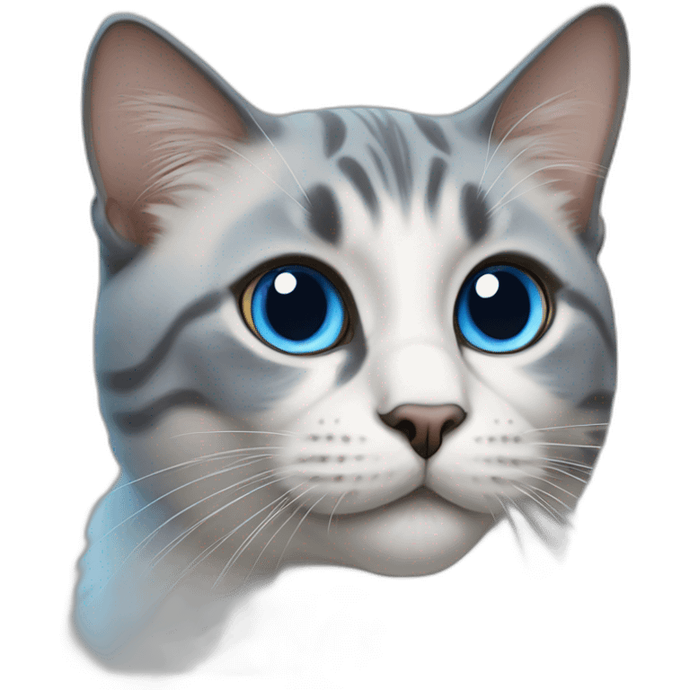 half-scottish, half-british, blue eyed cat emoji