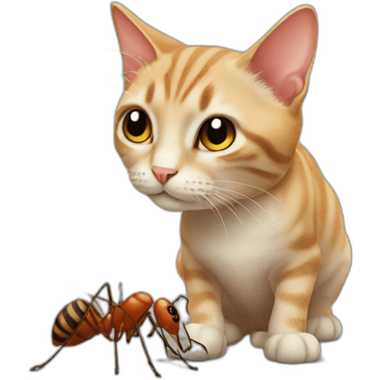 Cat on a ant emoji