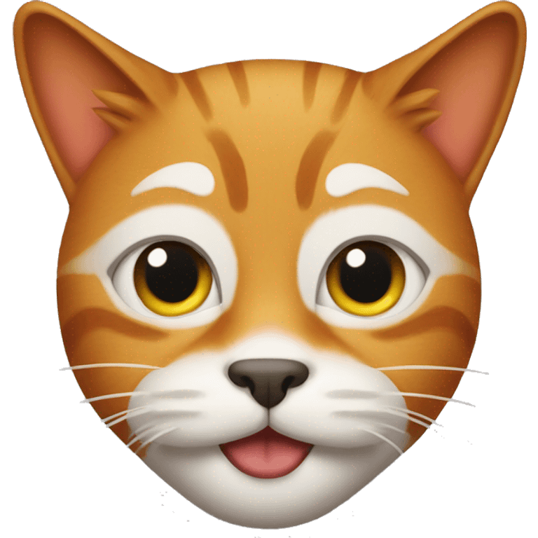 Ginger cat with a goatee emoji