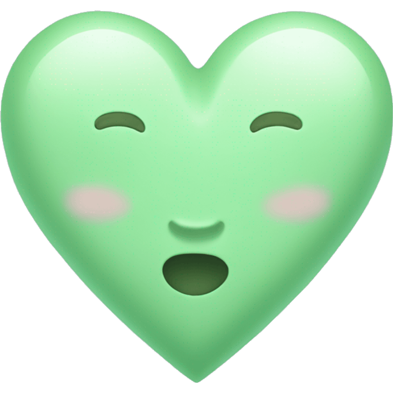 Pastel green colored heart emoji