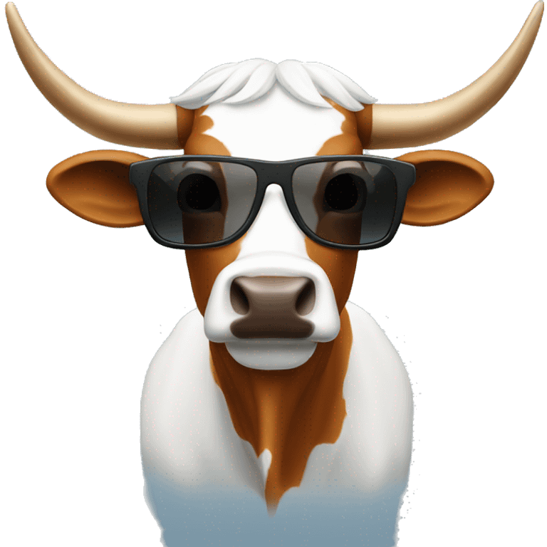 Longhorn with sunglasses emoji