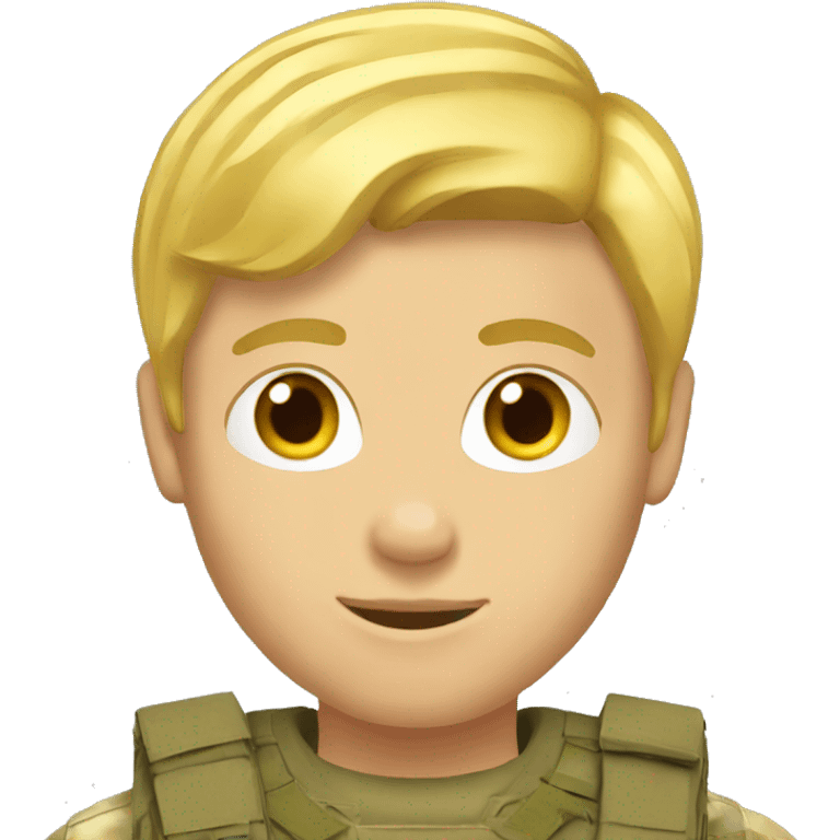 soldier blond hair  emoji