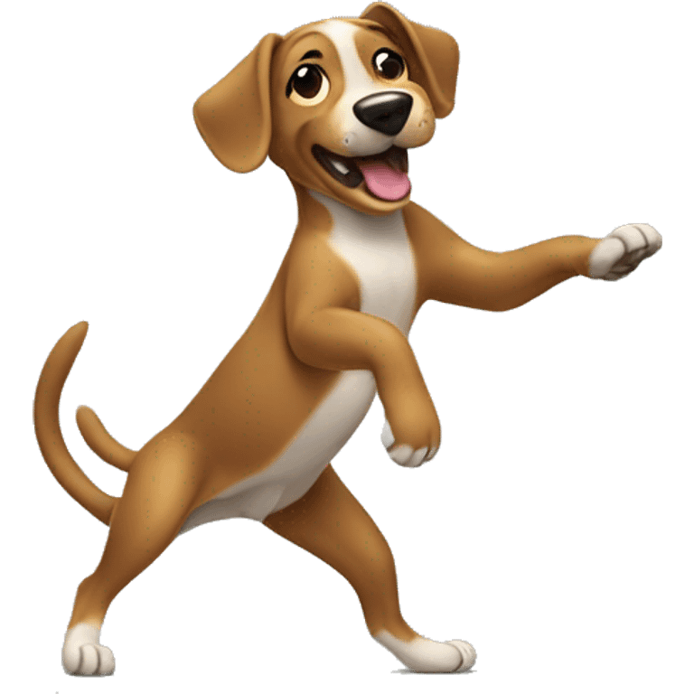 A dog dancing  emoji