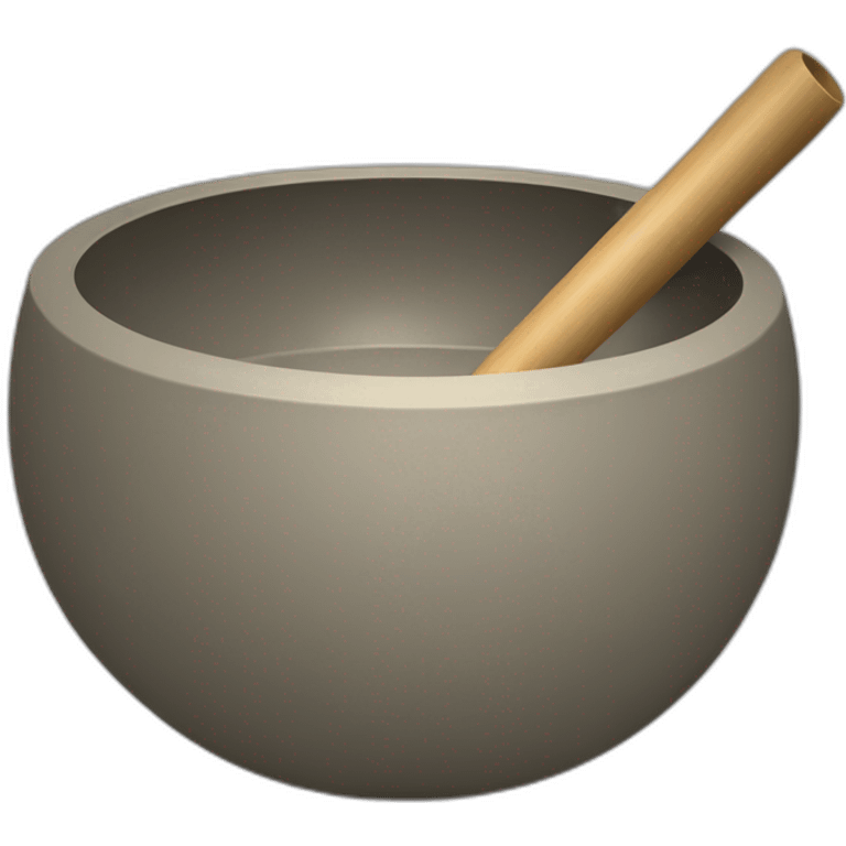 Tibetan Singing bowl with stick emoji