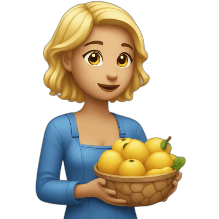 Girl holding 🍈 emoji