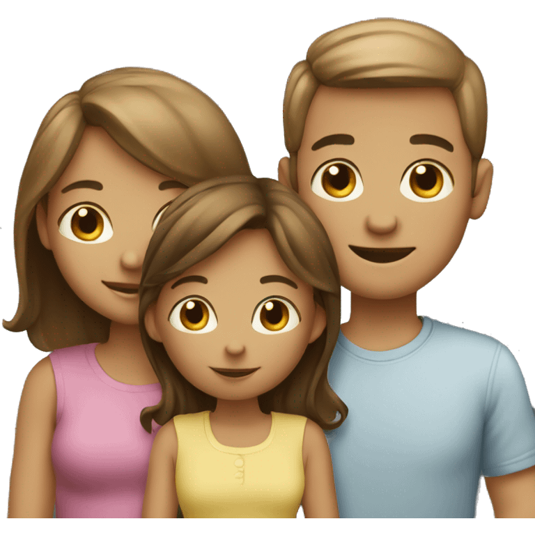 Family 2 boys and girl  emoji