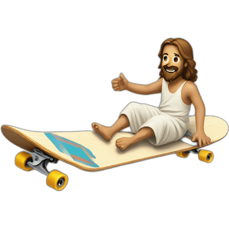 Jesus on a skateboard emoji