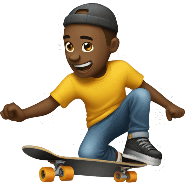 skateboard grinding emoji