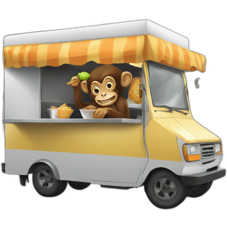 Monkey on a Foodtruck  emoji