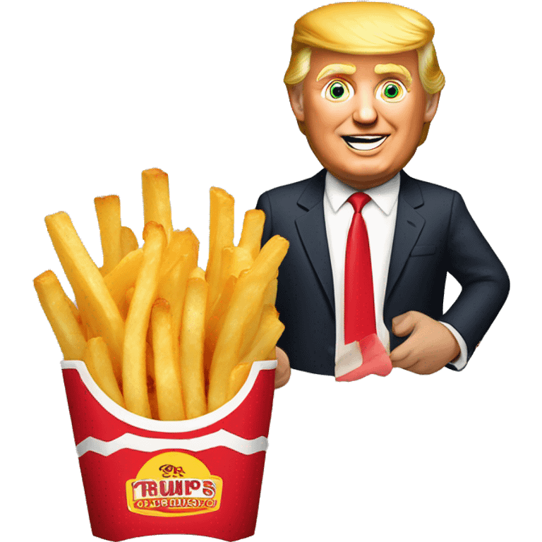 Trump holding Wendy’s fries emoji