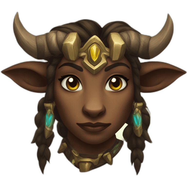 warcraft tauren female LOL emoji