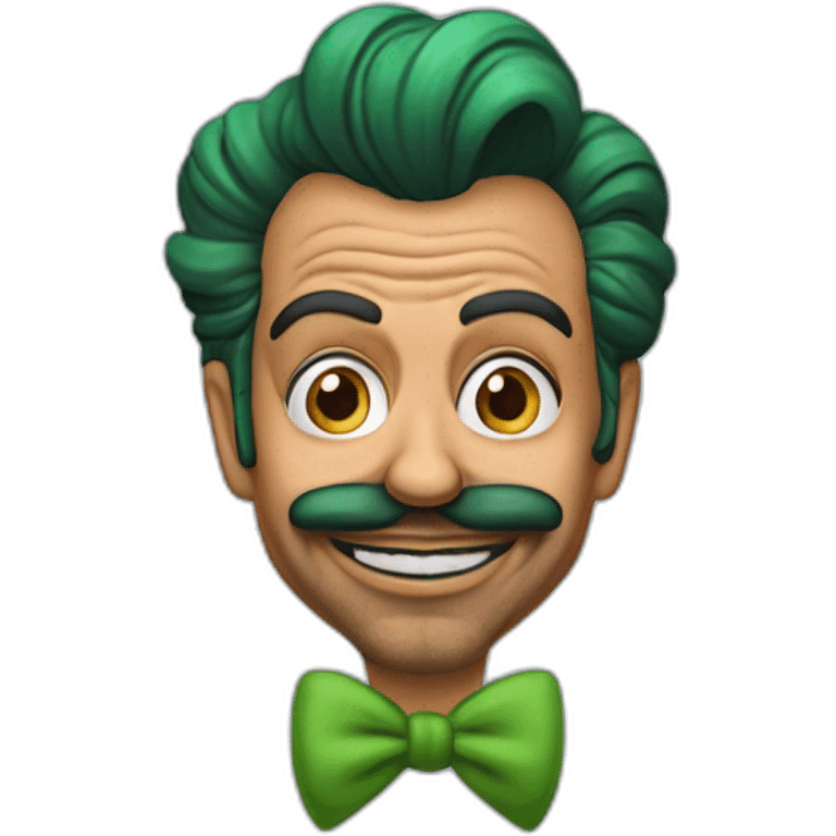 Eugenio Derbez clown with green air emoji