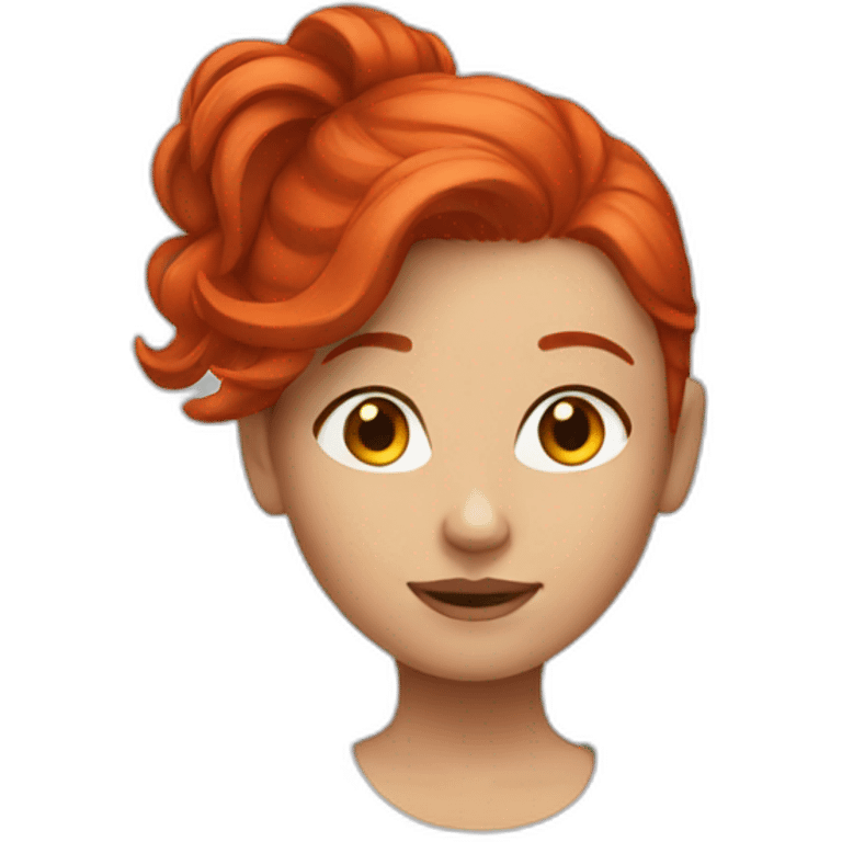 A girl with red hair  emoji