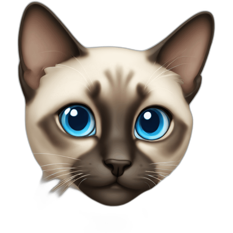 Siamese blue eyed cat emoji