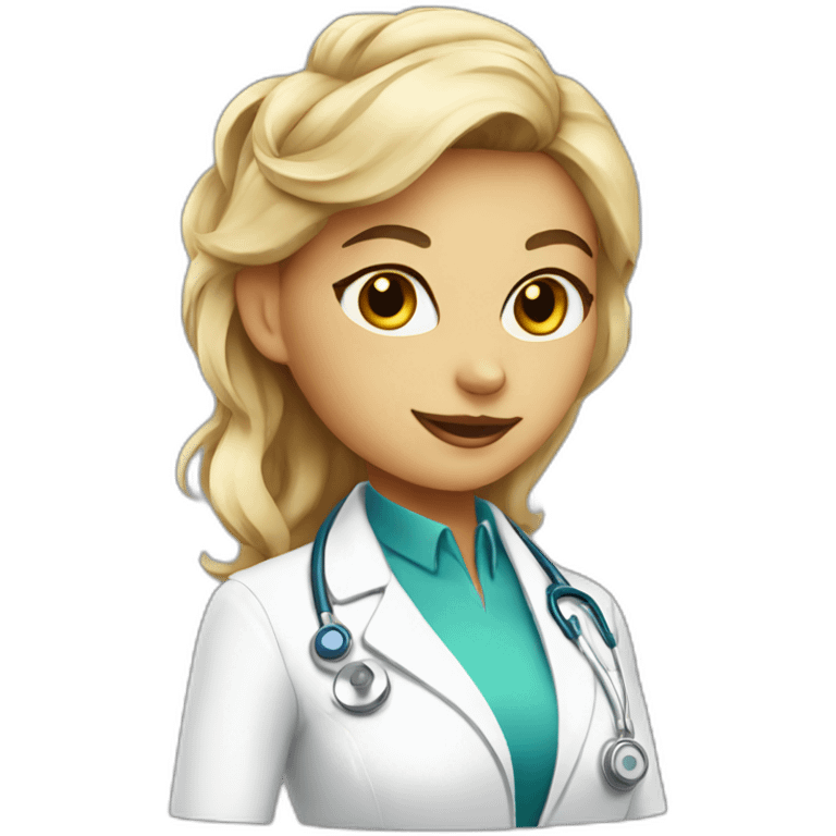 Sexy female Cat doctor emoji