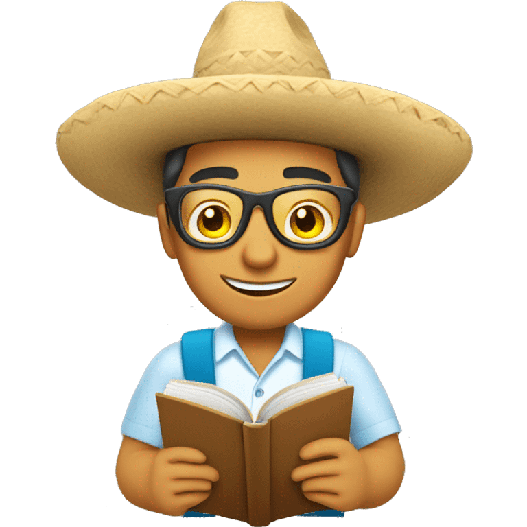 mexican tourism host reading a book  emoji