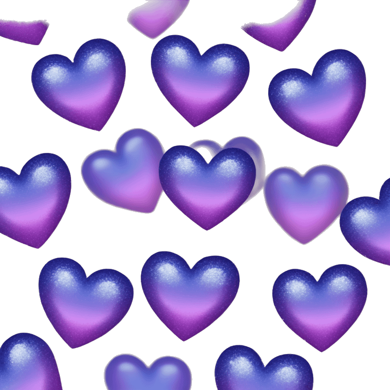 sparkly indigo-lilac-gradient iridescent heart emoji