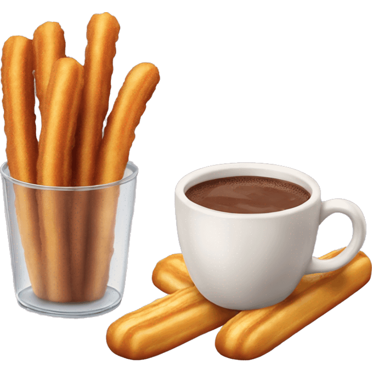 Churros and a cup of hot chocolate  emoji