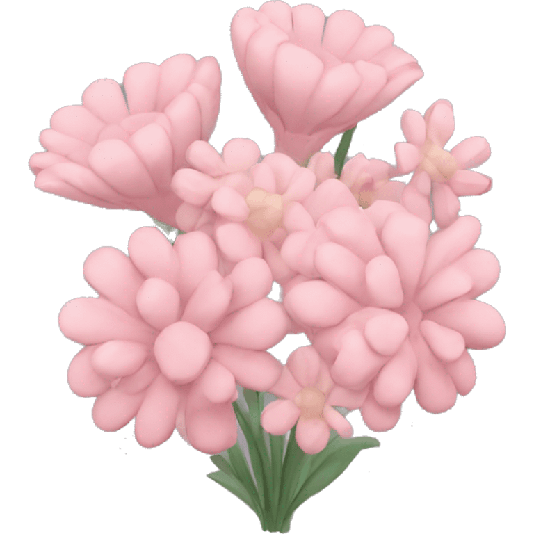 pastel pink bunch of flowers emoji