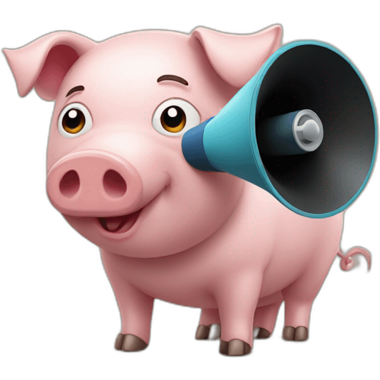 pig with loudspeaker emoji