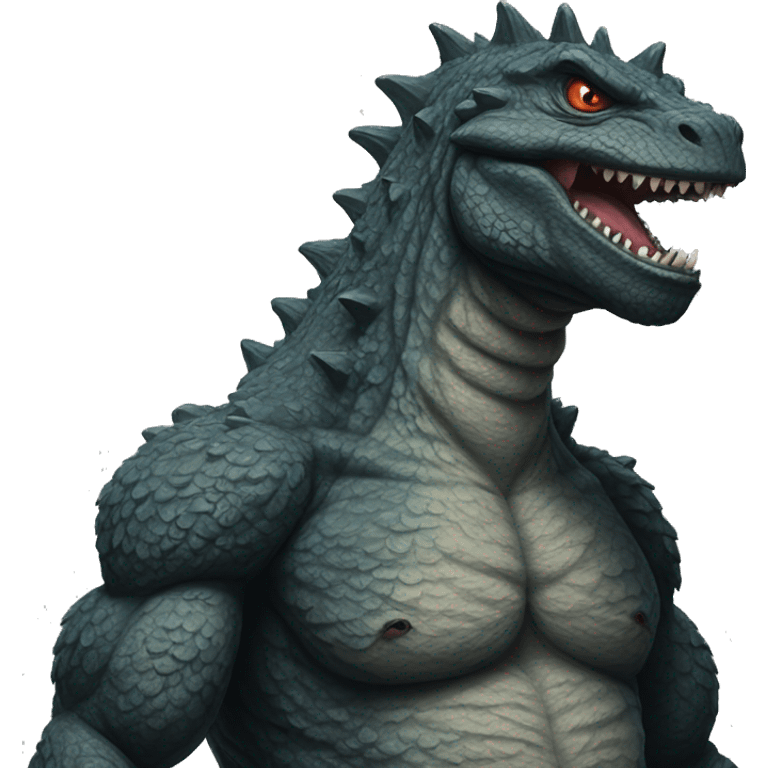 Godzilla with tattoos emoji