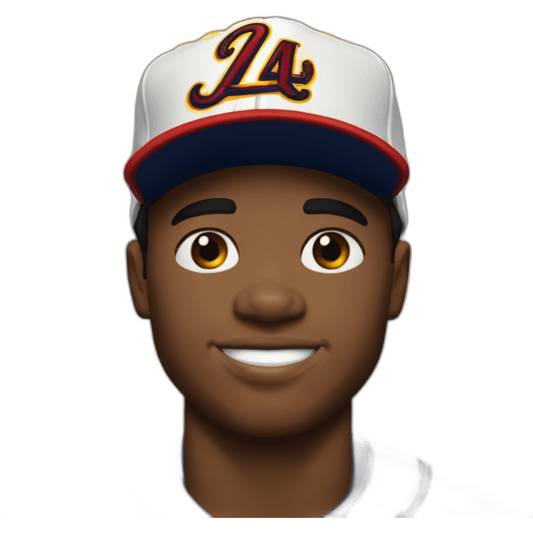 Ronald acuña junior con gorra de leones del caracas emoji