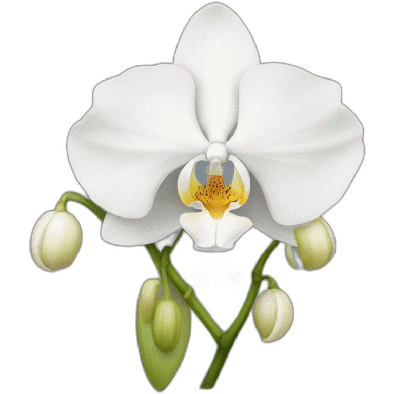 White orchid emoji