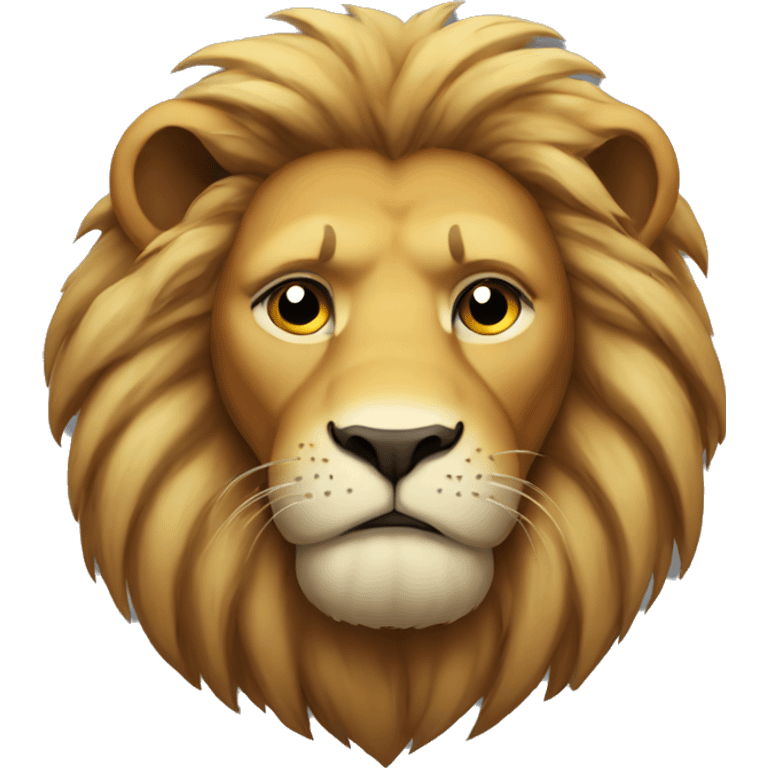 a sad lion emoji