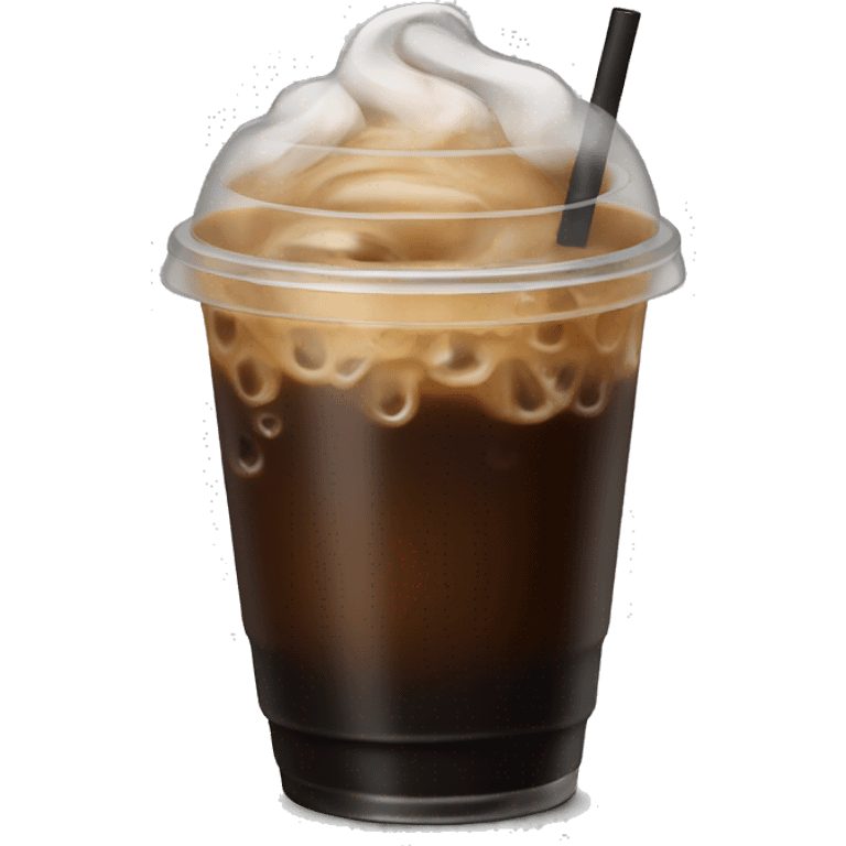 Black iced coffee emoji