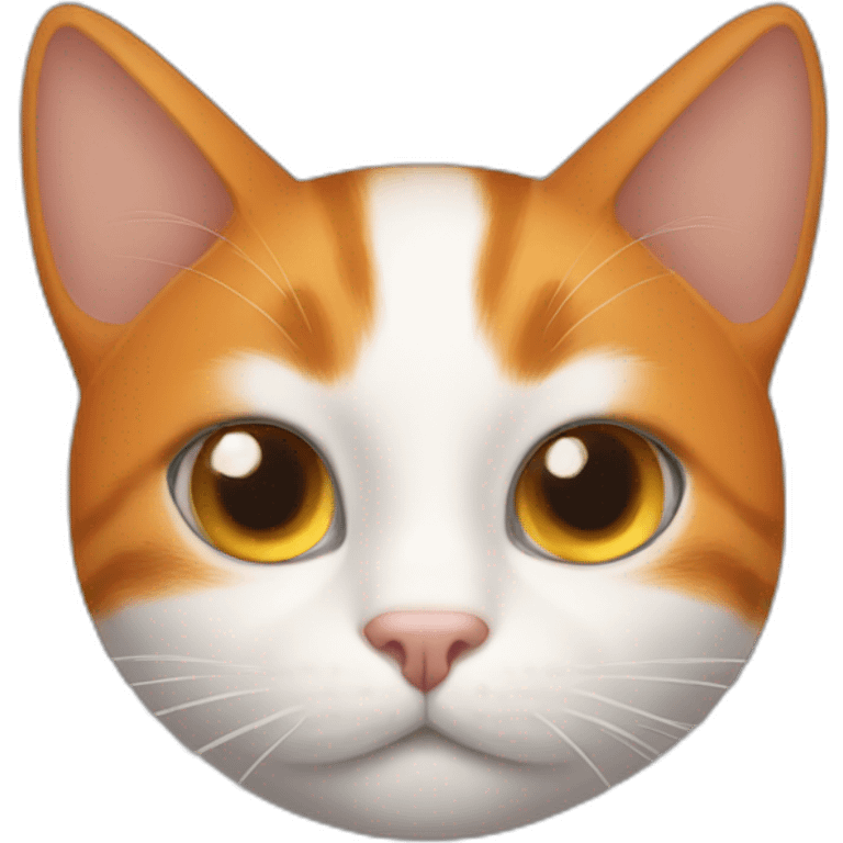 Orange cat brown eyes white spot forehead emoji