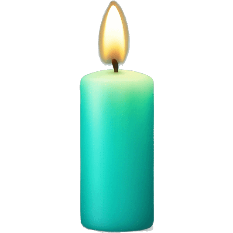 Turquoise coloured candle emoji