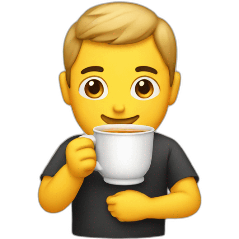 someone holding a cup of soup emoji