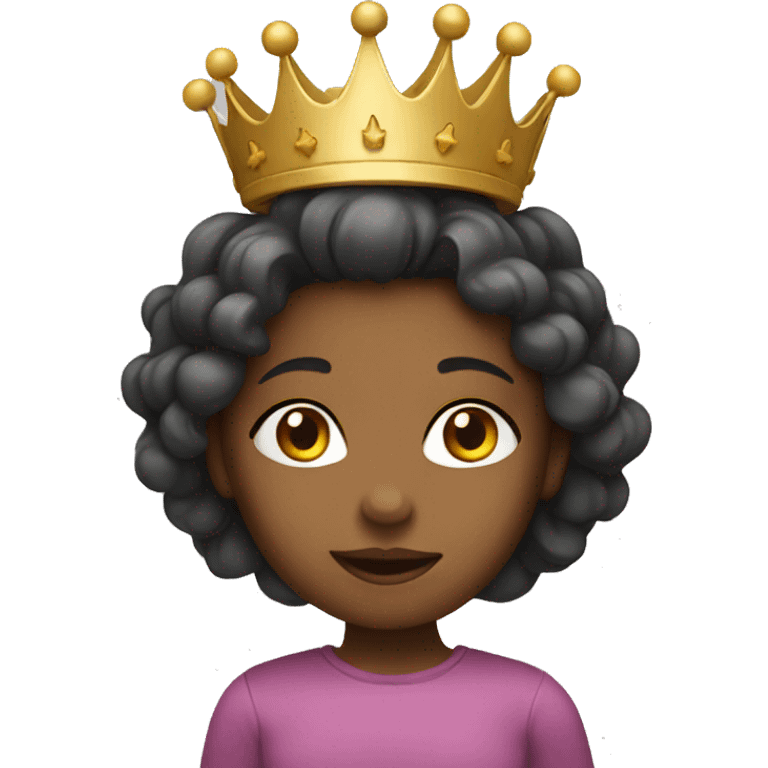 Girl wearing crown  emoji