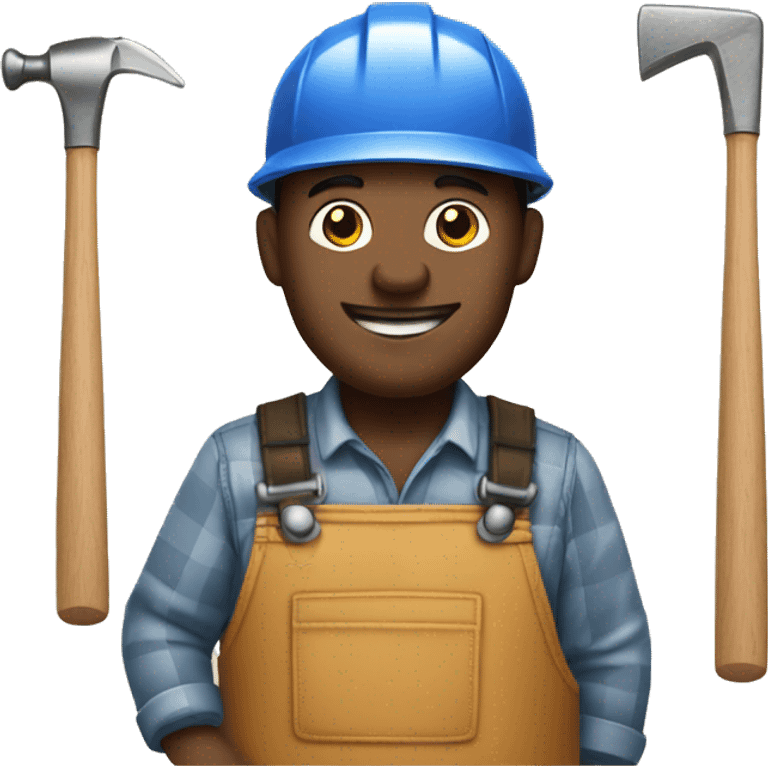 Carpenter with tools emoji