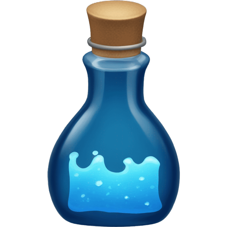 magic bottle dark blue water emoji