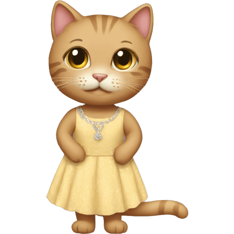 a cat with a dress emoji