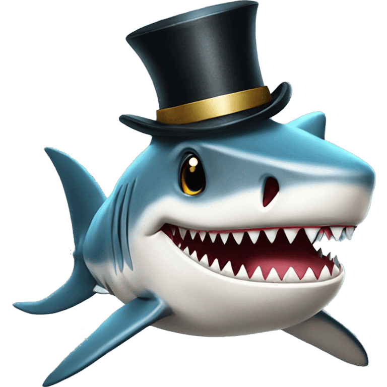 shark with a tophat emoji