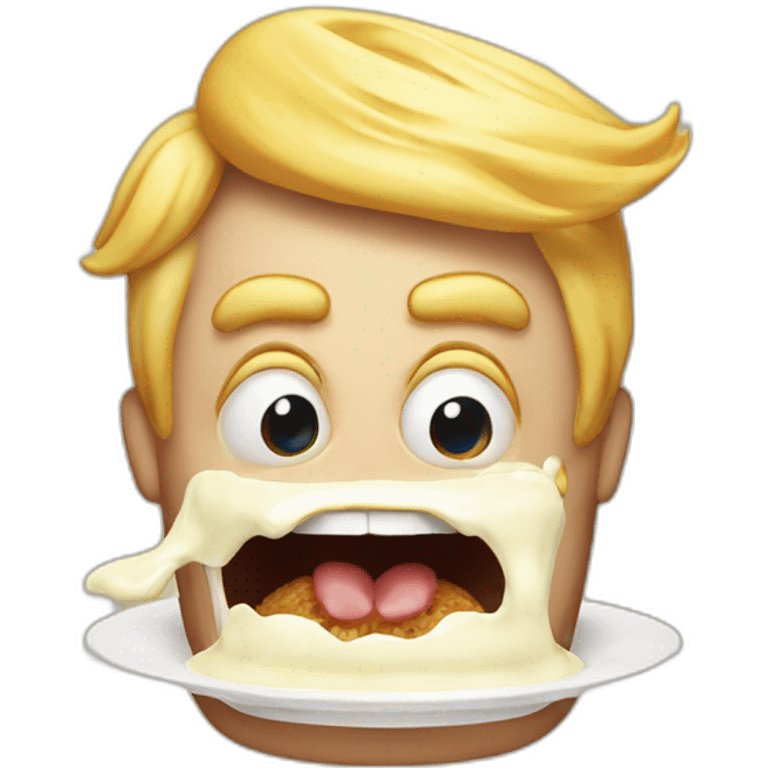 Donald Trump who eat an ici cream emoji