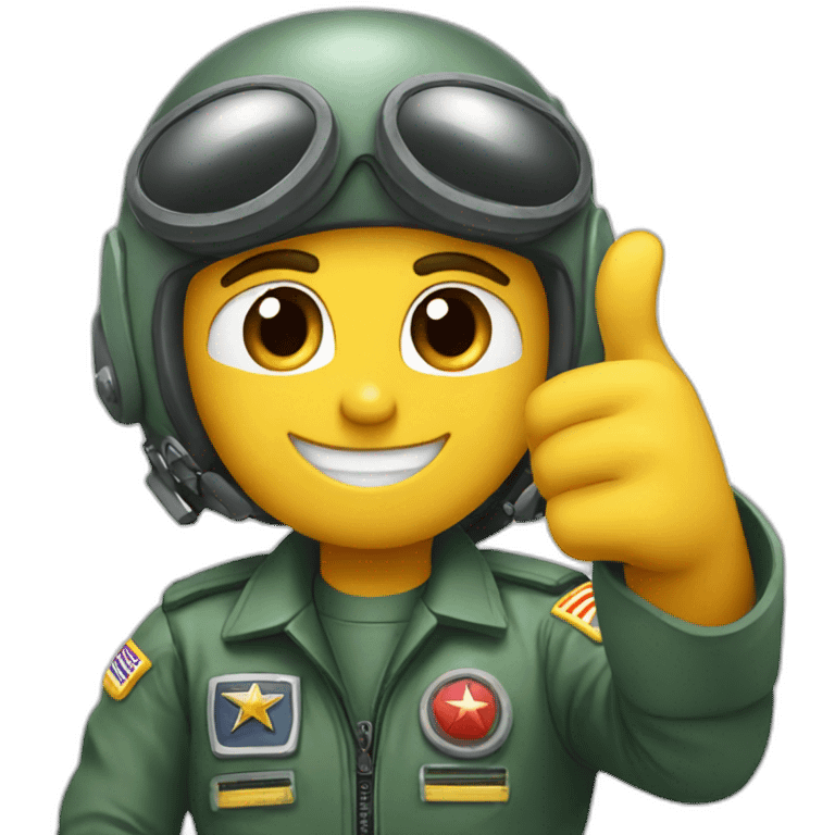 fighter pilot giving a thumb-up emoji