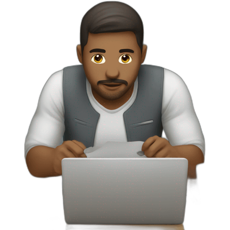 Husband busy in work emoji