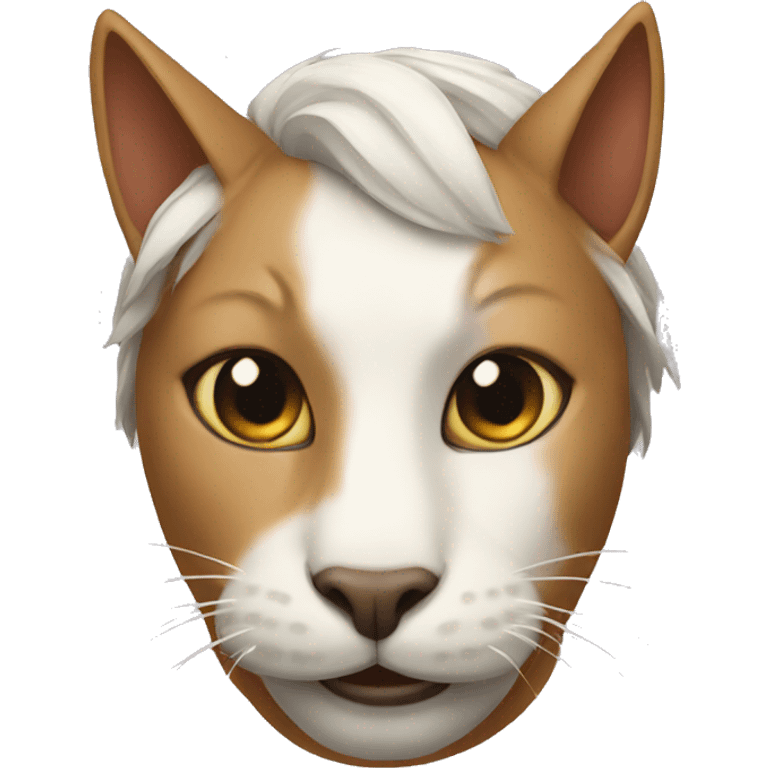 Cat with a horse mask on  emoji