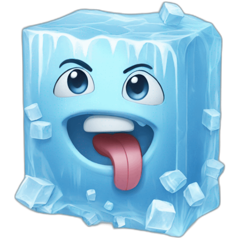 mouth full of ice bricks emoji