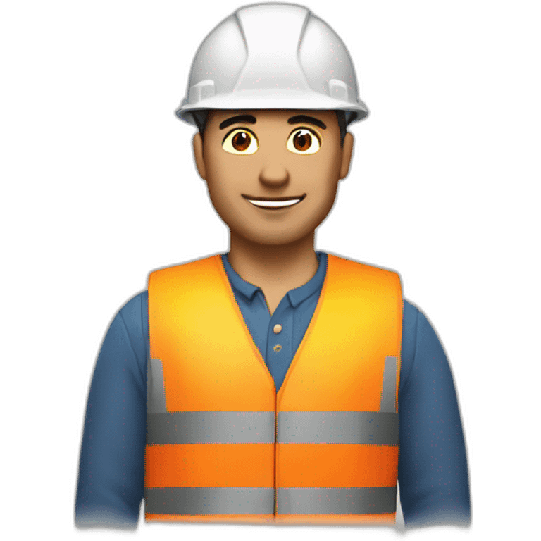 man close to road works emoji